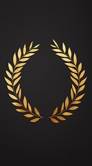 Obraz premium Graduation celebrations, achievement, elegant golden laurel design