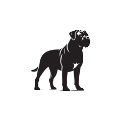 Boerboel Dog Silhouette Vector – Strong, protective, and loyal canine outline, ideal for breed-specific designs, digital art, merchandise, T-shirts, pet-themed projects, and creative endeavors.
