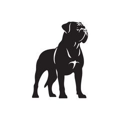 Boerboel Dog Silhouette Vector – Strong, protective, and loyal canine outline, ideal for breed-specific designs, digital art, merchandise, T-shirts, pet-themed projects, and creative endeavors.
