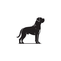 Boerboel Dog Silhouette Vector – Strong, protective, and loyal canine outline, ideal for breed-specific designs, digital art, merchandise, T-shirts, pet-themed projects, and creative endeavors.
