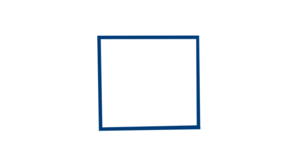 Blue squares made from paper cut into squares on a transparent background.