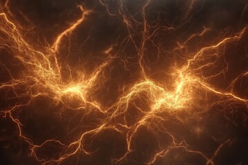 Abstract Orange Energy Plasma Background Digital Art Design Texture Hot Gold Glow Warm Light Fiery  