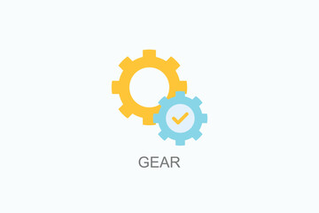 Gear Icon Or Logo Isolated Vector Illustration
