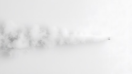 Symmetrical Smoke Cloud Spinning into Curved Beam