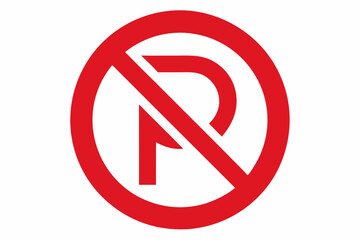 no parking sign vector illustration 