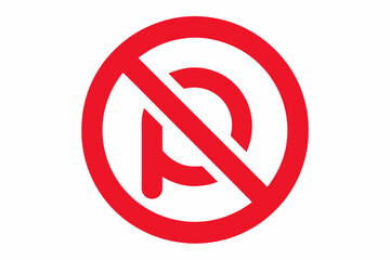 no parking sign vector illustration 