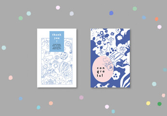 Artistic Floral Cards Layout