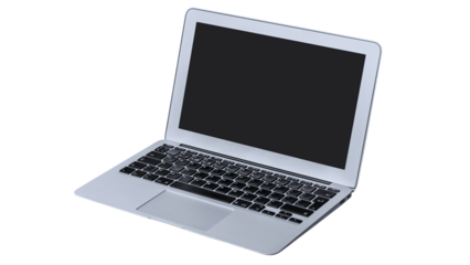 Laptop on a transparent background.