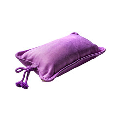 lavender-filled eye pillow with stitching detail, isolated on transparent background