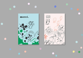 Artistic Floral Cards Layout