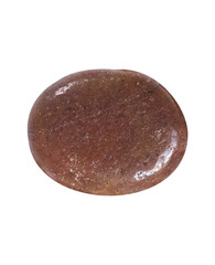 single red stone isolated on a white background
