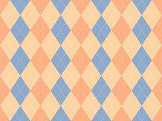 Elegant pastel argyle pattern. Perfect for backgrounds, textiles, or website design.  Subtle texture and soft color palette evoke feelings of sophistication and calm.