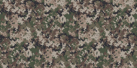 Digital camouflage pattern, perfect for backgrounds, textures, or militarythemed designs.