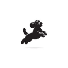 Cavapoo Dog Silhouette – A charming and playful outline of the Cavapoo breed, perfect for digital artwork, pet-themed designs, merchandise, and canine-related creations.
