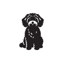Cavapoo Dog Silhouette – A charming and playful outline of the Cavapoo breed, perfect for digital artwork, pet-themed designs, merchandise, and canine-related creations.
