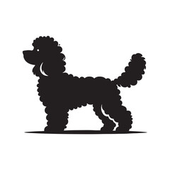 Cavapoo Dog Silhouette – A charming and playful outline of the Cavapoo breed, perfect for digital artwork, pet-themed designs, merchandise, and canine-related creations.
