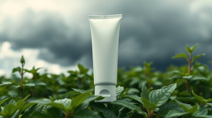 Cream Tube in Green Bush.