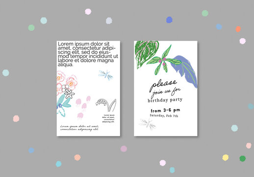 Artistic Floral Cards Layout