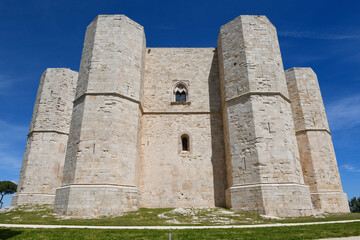 View of Castel del Monte castle on Puglia in Italy