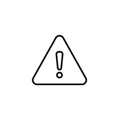 Warning Triangle Icon Outline Minimalist Design  