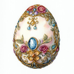 Delicate painting of an ornate egg, its beauty makes you want it