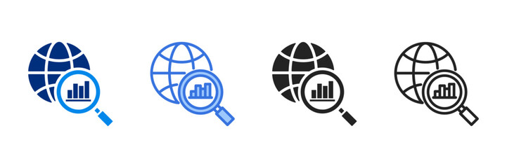 Research  Icon Set Multiple Style Vector Illustration 