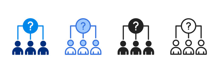Information  Icon Set Multiple Style Vector Illustration 