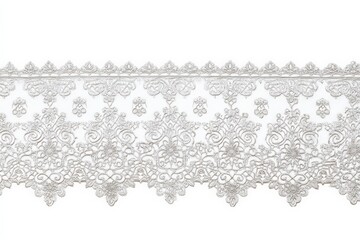 Elegant silver lace fabric with intricate floral patterns. Perfect for wedding dresses, invitations, or other special occasions.