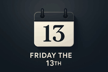  Friday 13 concept, unlucky day vector,