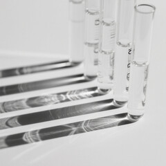 Test tubes on a white background (