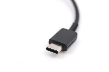 USB and Type-C cable, on white background