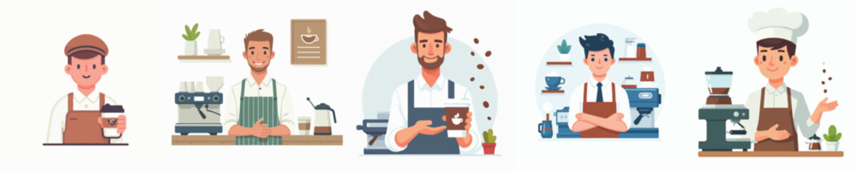 Vector of a barista.
