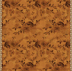 grunge background with floral elements