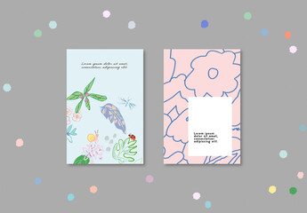 Artistic Floral Cards Layout
