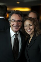 Business people smiling