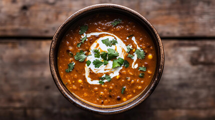 homestyle cooked urad dal in bowl on white background 