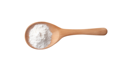 Baking Soda in Wooden Spoon Perfect for Recipes and Food Blogs