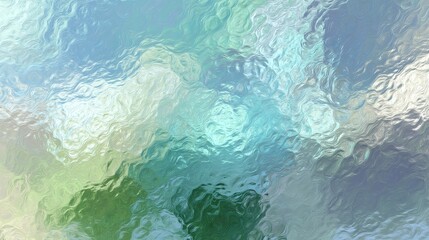 Obraz premium Abstract background resembling a textured glass surface with a mix of blue, green and white colors creating a tranquil, watery effect.