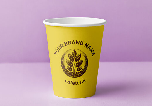 Open Eco Paper Cup Mockup