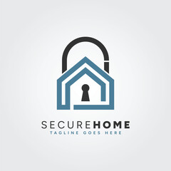 House Security Logo - Secure Home Logo Design Template