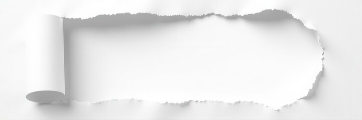 Torn white paper hole, ragged edges  Ideal for scrapbook, web design ,  rip,  clipart