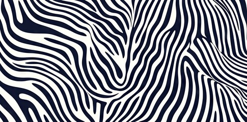 Abstract pattern featuring wavy lines in contrasting colors. creating a dynamic visual effect. suitable for backgrounds. textiles. or modern art applications