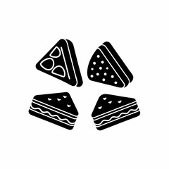 creative details Outline silhouette Sandwich icons icons pack vector illustration