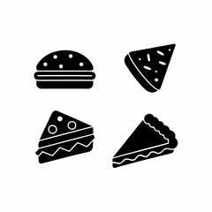 creative details Outline silhouette Sandwich icons icons pack vector illustration
