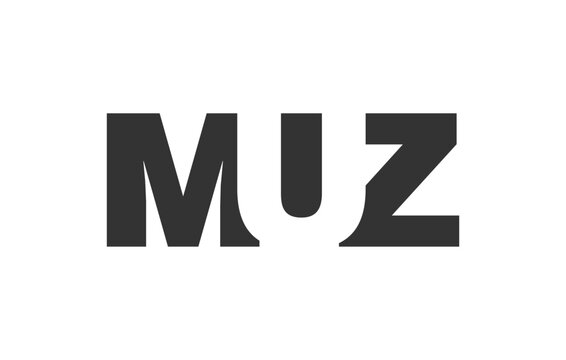 MUZ logo design. Initial letter M U Z bold font style for tech startups, consulting, corporate branding. Creative company name, headlines typography identity, trendy logotype.