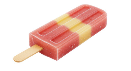 Isolated Red and Yellow Popsicle
