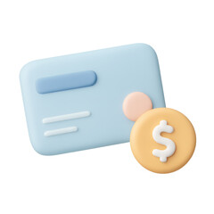 Credit Card and Coin Illustration: A simple yet elegant illustration featuring a credit card alongside a single coin, symbolizing financial transactions and digital payments. 