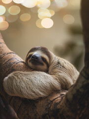 잠을 자는 나무늘보