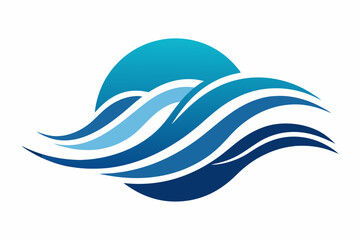 sea waves logo vector illustration, wave symbol, wave icon 