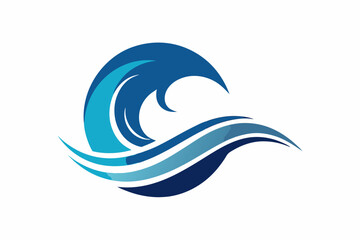 sea waves logo vector illustration, wave symbol, wave icon 